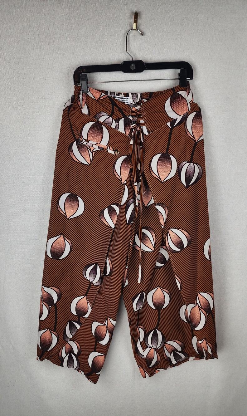 Kayra Imports Pants African print wrap one size dopamine lagenlook wide-leg